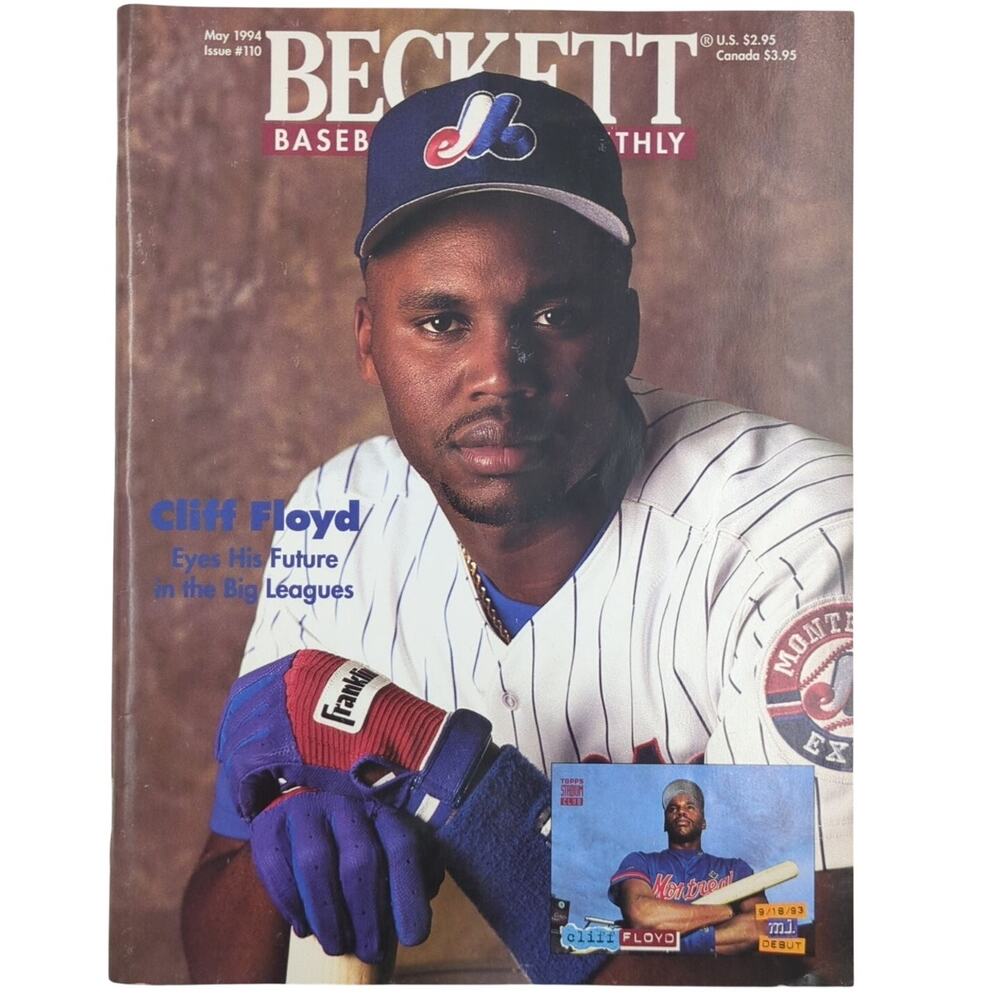 Beckett Baseball Card Monthly May 1994 110 Cliff Floyd Expos Magazine Topps Card